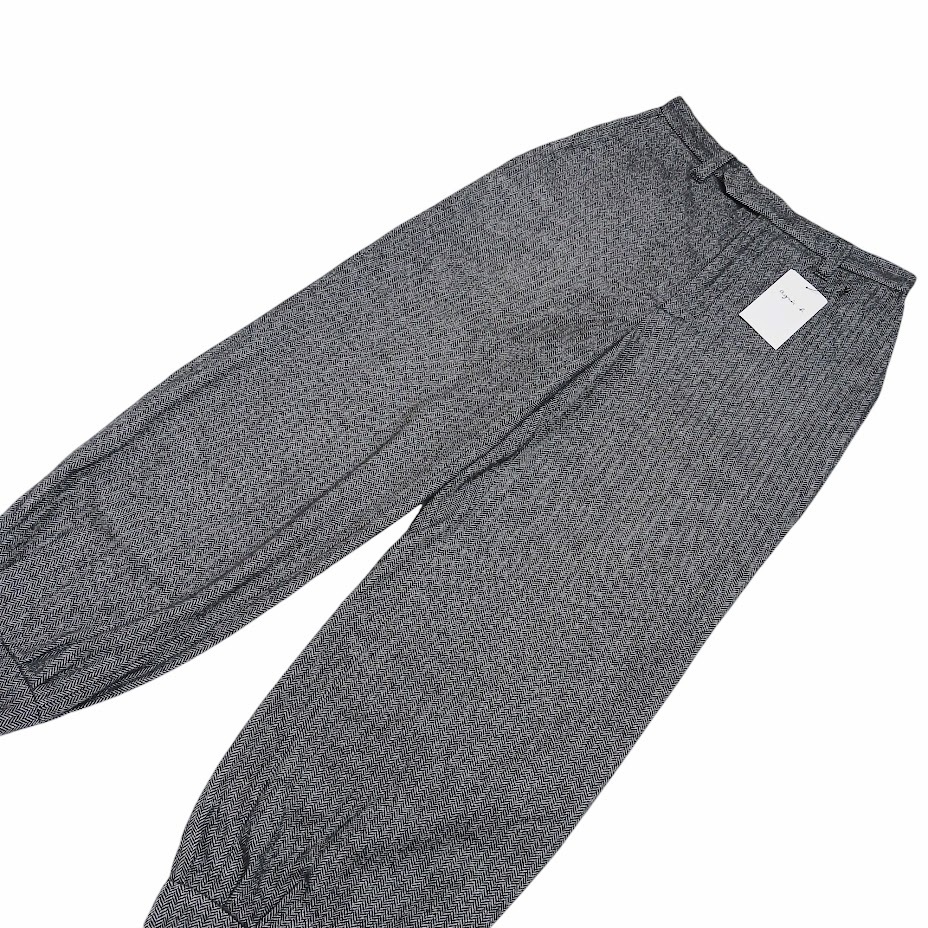 美品 agns b. agnes b アニエスベー ツイードパンツ ヘリンボーン グレー Y373TBU0 36