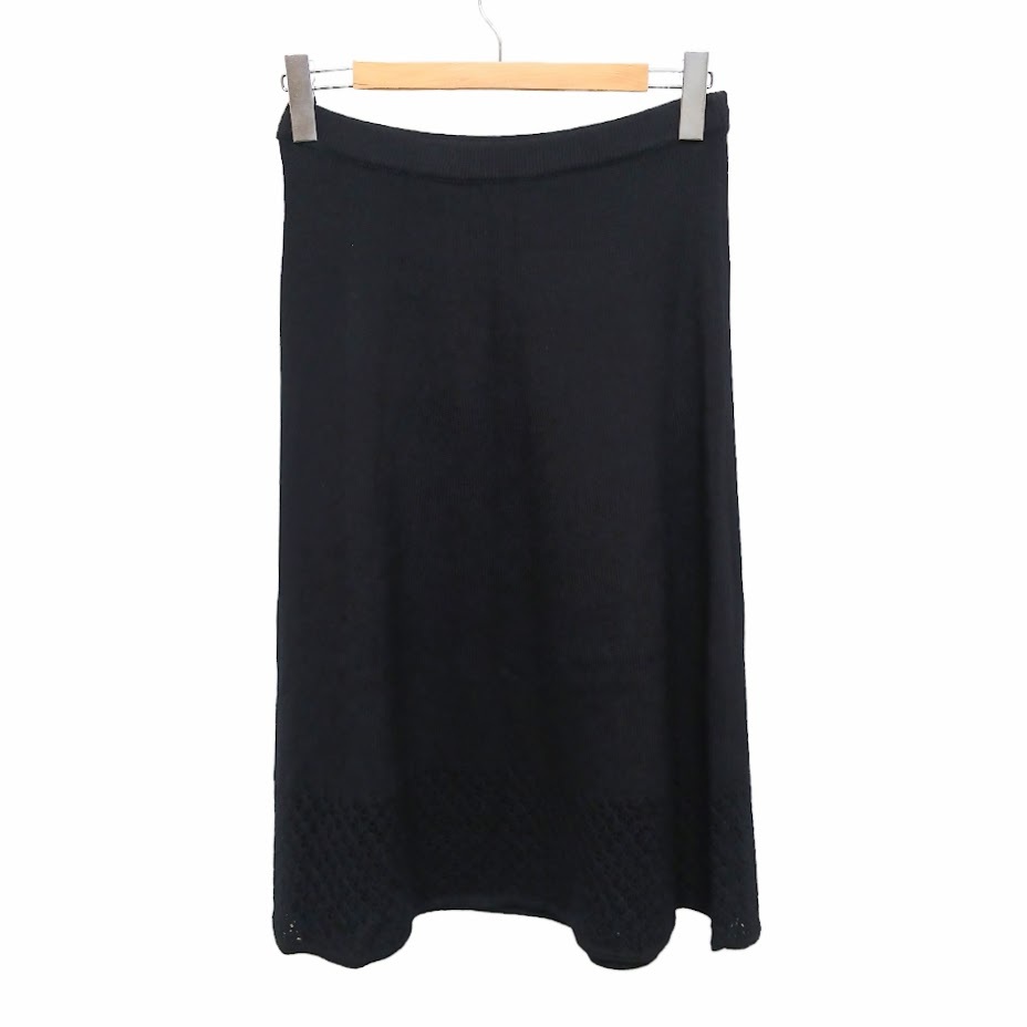 美品 agnes b アニエスベー ウールスカート ブラック 57T0 LU30 サイズ2