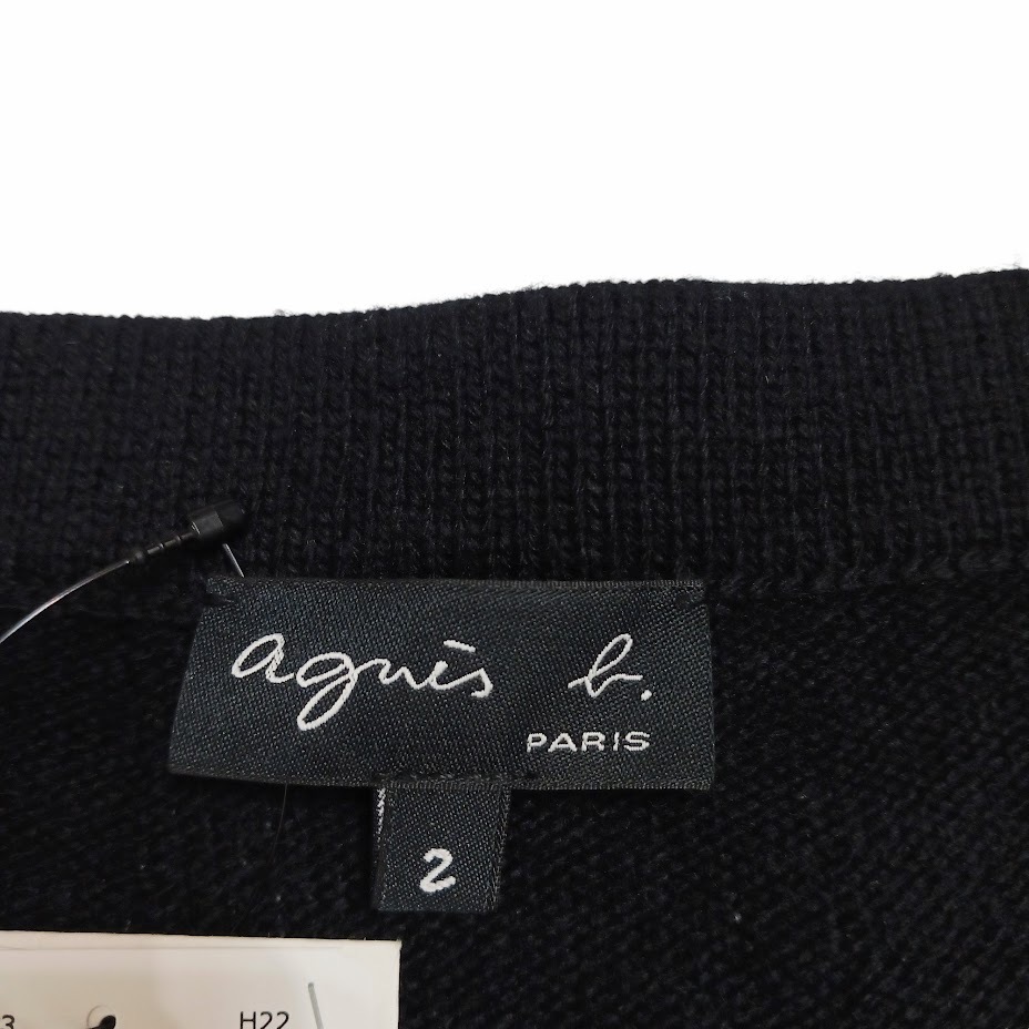 美品 agnes b アニエスベー ウールスカート ブラック 57T0 LU30 サイズ2