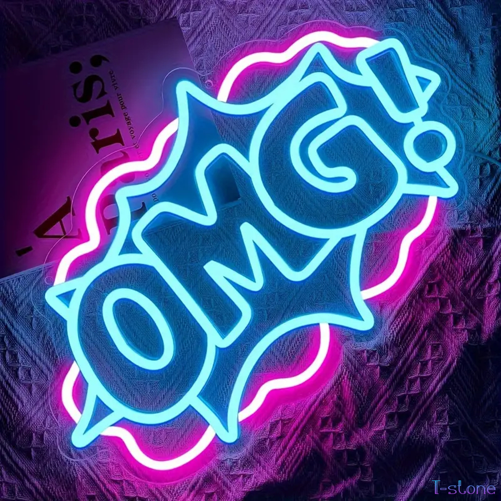 ネオンサイン LED看板 電飾 『OMG』吹き出し文字 インテリア ネオンサイン LED看板 電飾 『OMG』吹き出し文字 インテリア