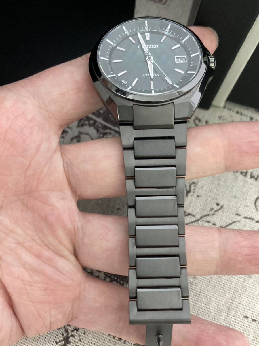 超美品 傑作 CITIZEN シチズン アテッサ メンズ ブラックチタン