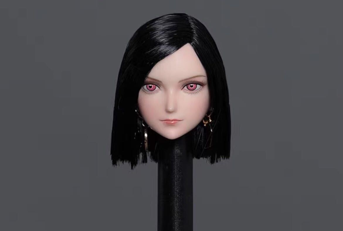 1/6 フィギュアヘッド　女性　アニメモデル　ショート　植毛　12インチ