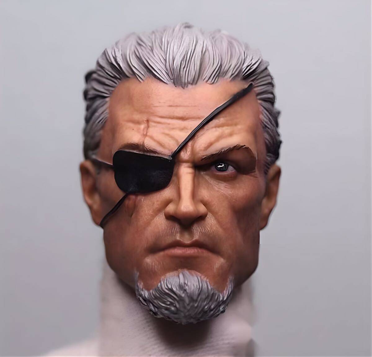 1/6 フィギュア　ヘッドスカルプ　男性　メンズ　　独眼モデル　12インチ