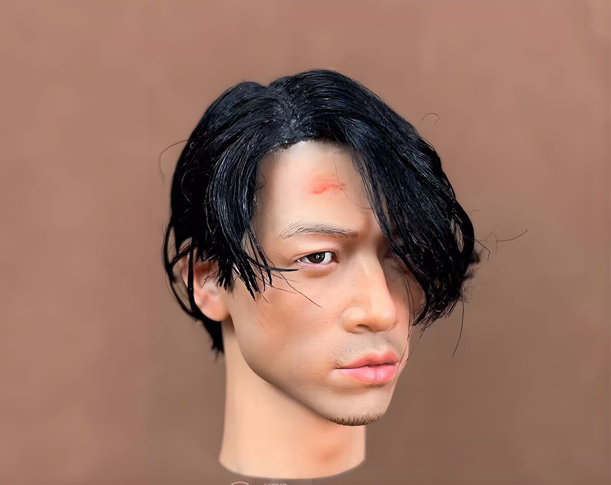 1/6 男性　フィギュア　ヘッドスカルプ　兵士　傷　ハンドメイド　12インチ　リアル