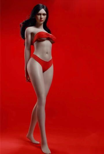 1/6 フィギュア素体　ヘッド　セット　シームレス　女性　スリムスタイル　12インチ　内芯鋼構造　小麦色肌