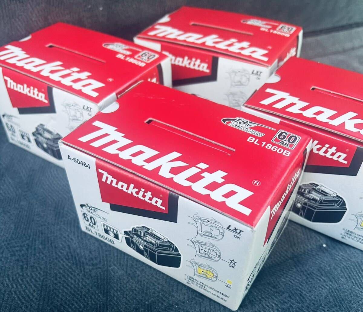 マキタ 新品　正規品 BL1860B 6.0Ah 18V バッテリー　雪☆マーク有　４個セット 