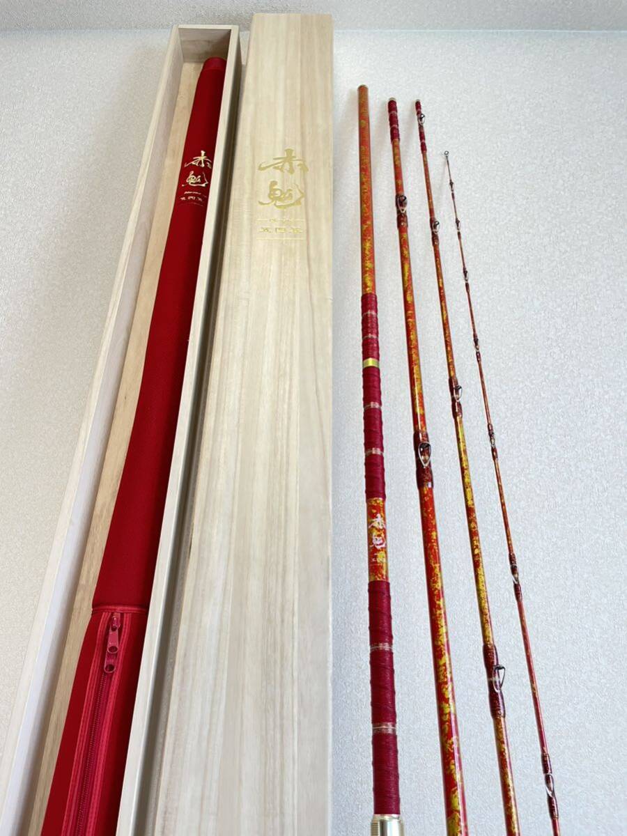 極上品 釣武者 赤鬼545 30周年記念限定モデル 石鯛 石鯛竿 口白 極上品 釣武者 赤鬼545 30周年記念限定モデル 石鯛 石鯛竿 口白