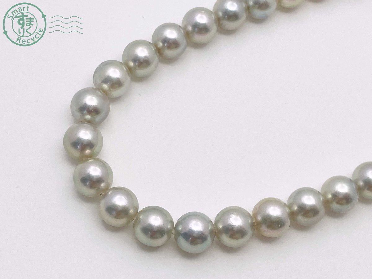 2408602256 ☆ パール 真珠 グレー シルバー系 約6.4～6.6mm程度