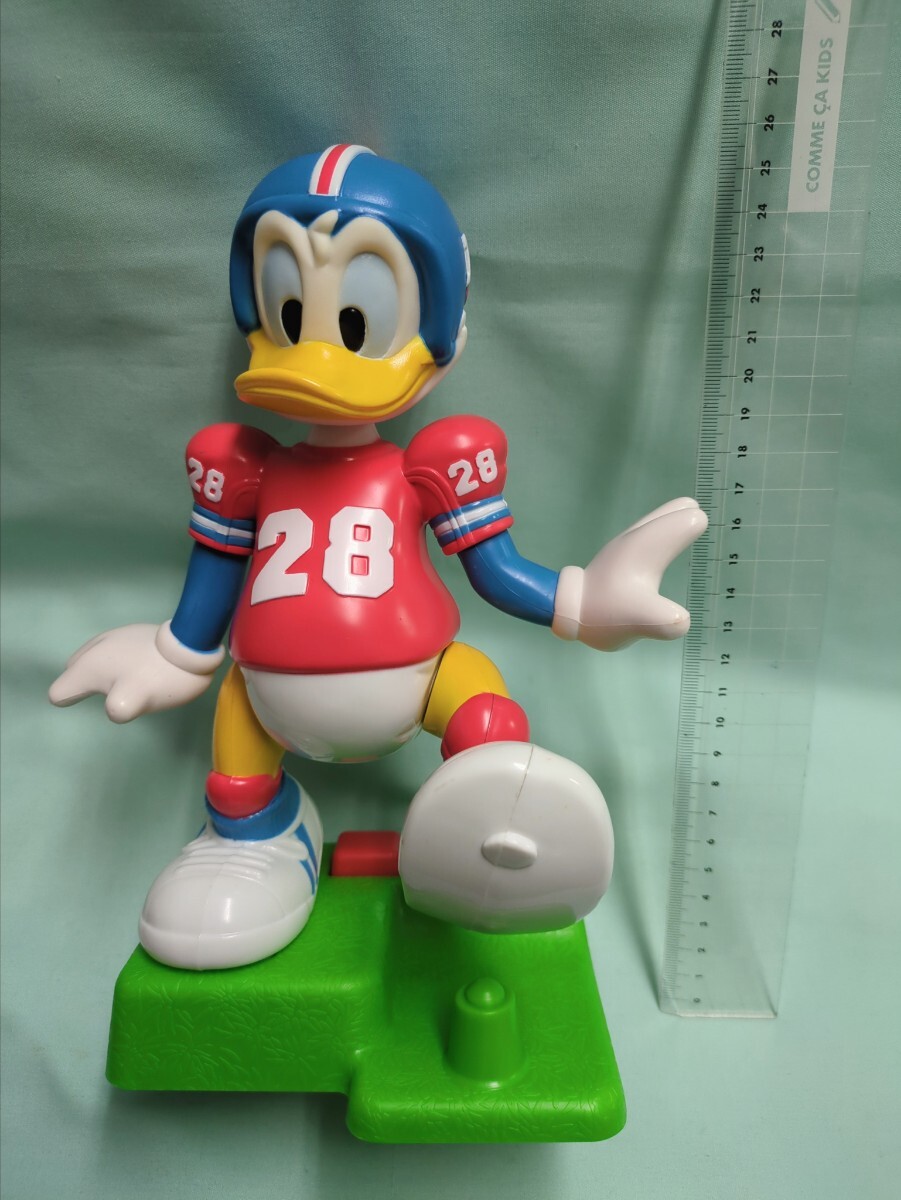 ビンテージ　ディズニー　ARCO ドナルドダック　フィギュア　アメフト　ラグビー　ソフビ