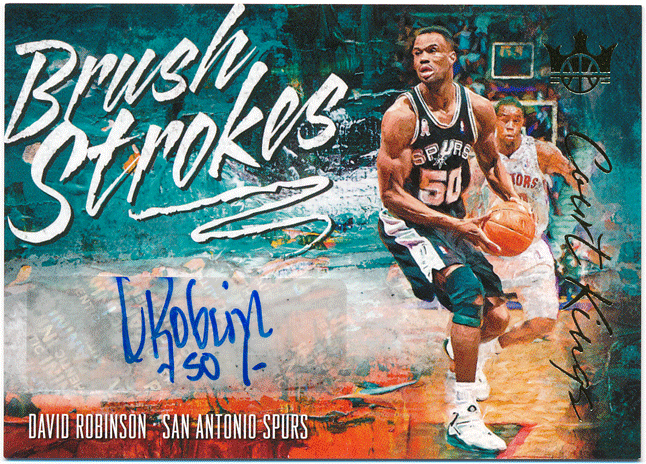 ☆ David Robinson 2018-19 Panini Court Kings Brush Strokes Signature Auto 49枚限定 直筆サイン オート デビッド・ロビンソン