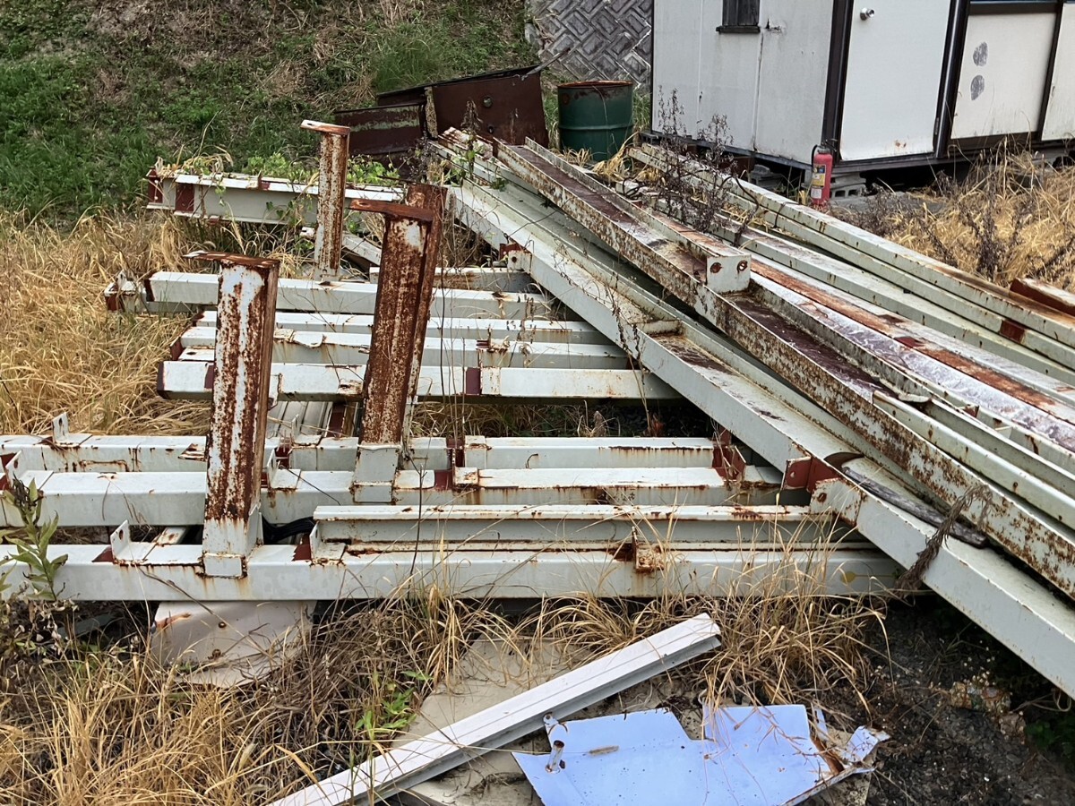 鉄骨倉庫骨組みのみ 事務所 車庫 中古 物置 農業倉庫 ガレージ 鉄骨倉庫骨組みのみ 事務所 車庫 中古 物置 農業倉庫 ガレージ