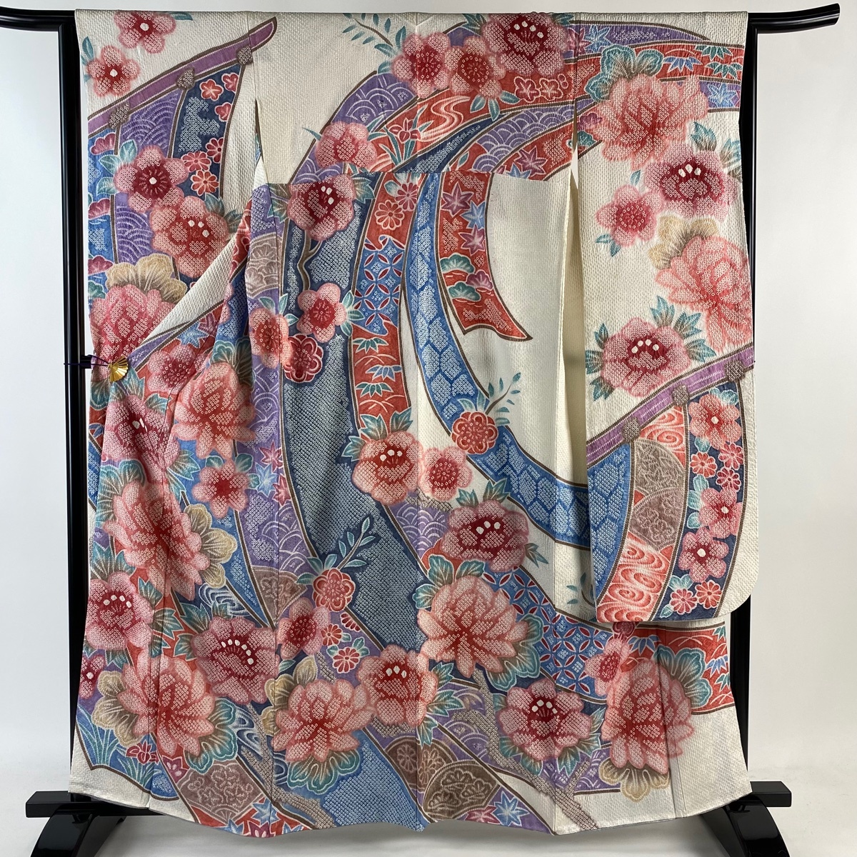 Bibian 比比昂- 振袖身丈163cm 裄丈64cm M 袷京屋林蔵落款枝花 Bibian 比比昂- 振袖身丈163cm 裄丈64cm M 袷京屋林蔵落款枝花