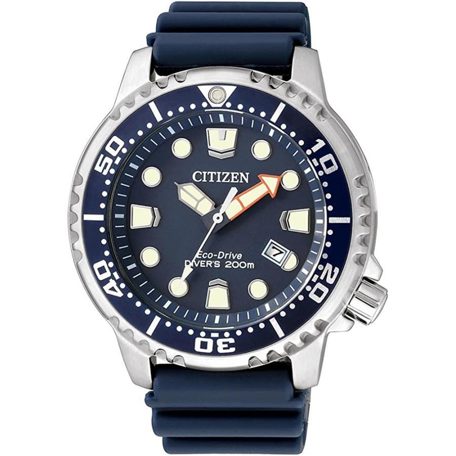 [ original BOX attached ]CITIZEN Citizen Eko-Drive solar BN0151-17L Divers blue navy men's wristwatch 200m waterproof urethane belt 