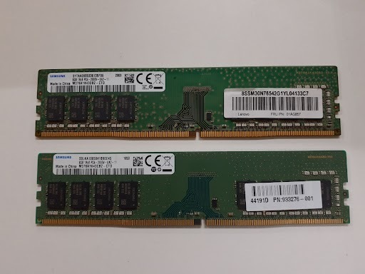 L0829-05　デスクトップ用メモリ2個セット　SAMSUNG　PC4-2666V(DDR4)　8GB×2　計16GB
