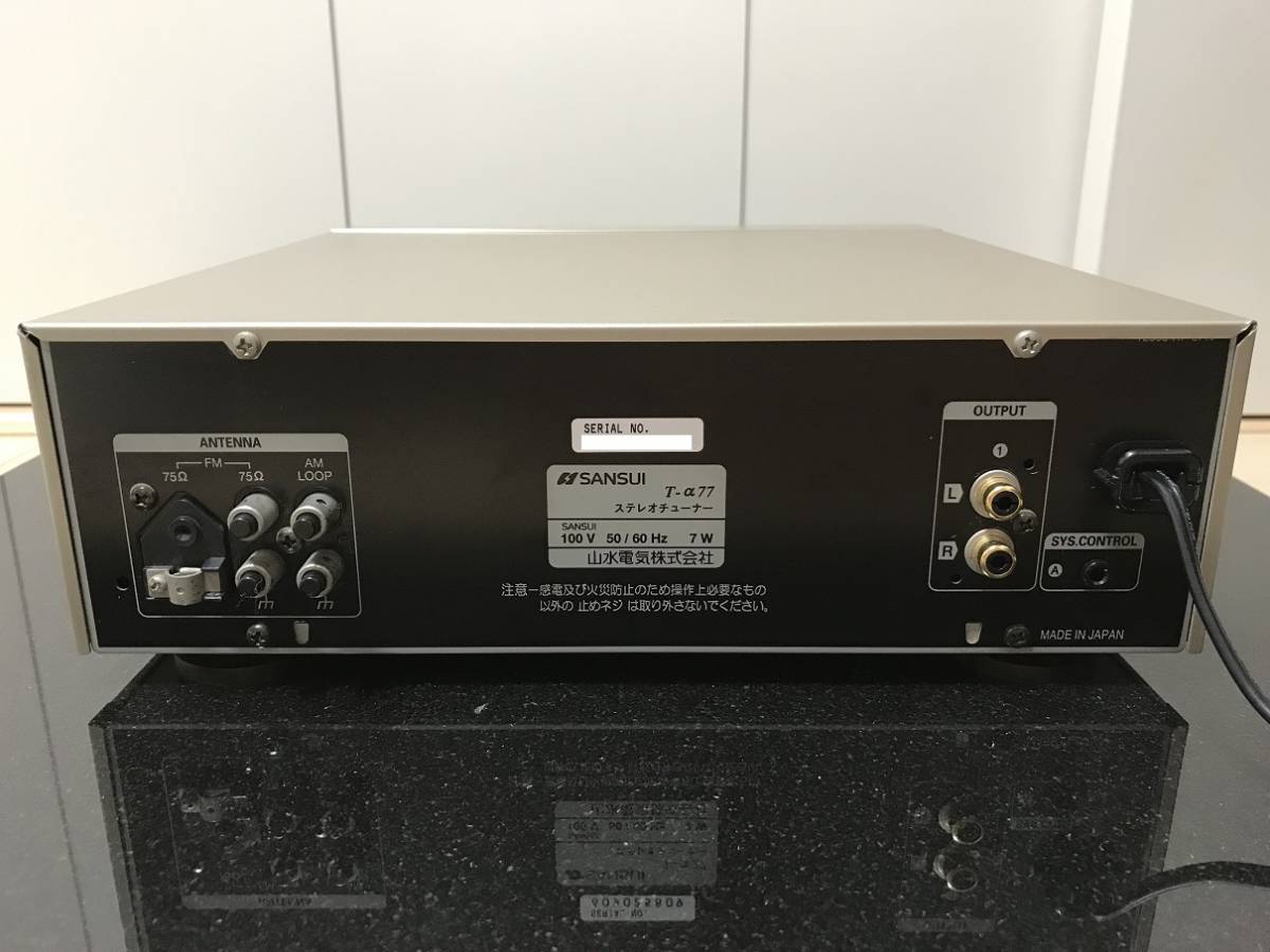  considerably. beautiful goods Sansui new aelf series FM/AM tuner T-α77 normal operation goods!!