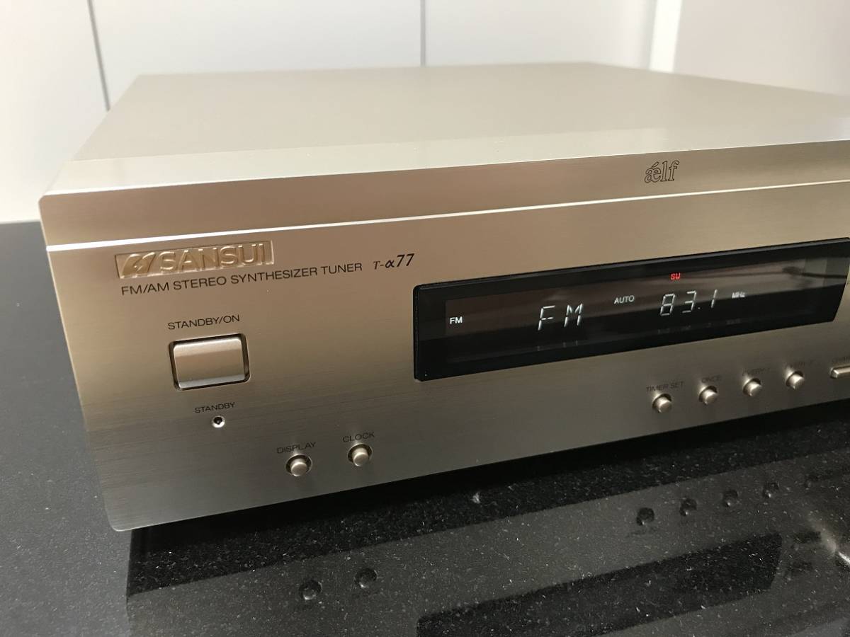  considerably. beautiful goods Sansui new aelf series FM/AM tuner T-α77 normal operation goods!!