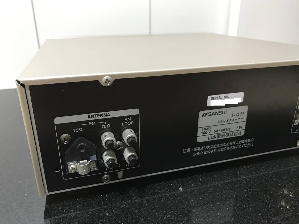  considerably. beautiful goods Sansui new aelf series FM/AM tuner T-α77 normal operation goods!!