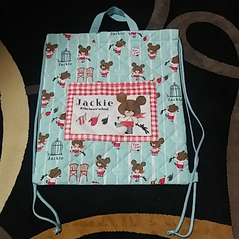 新品タグ付き くまのがっこう Jackie キルト巾着バッグ 年中無休 Jackie 新品タグ付き くまのがっこう Jackie キルト巾着バッグ 年中無休 Jackie