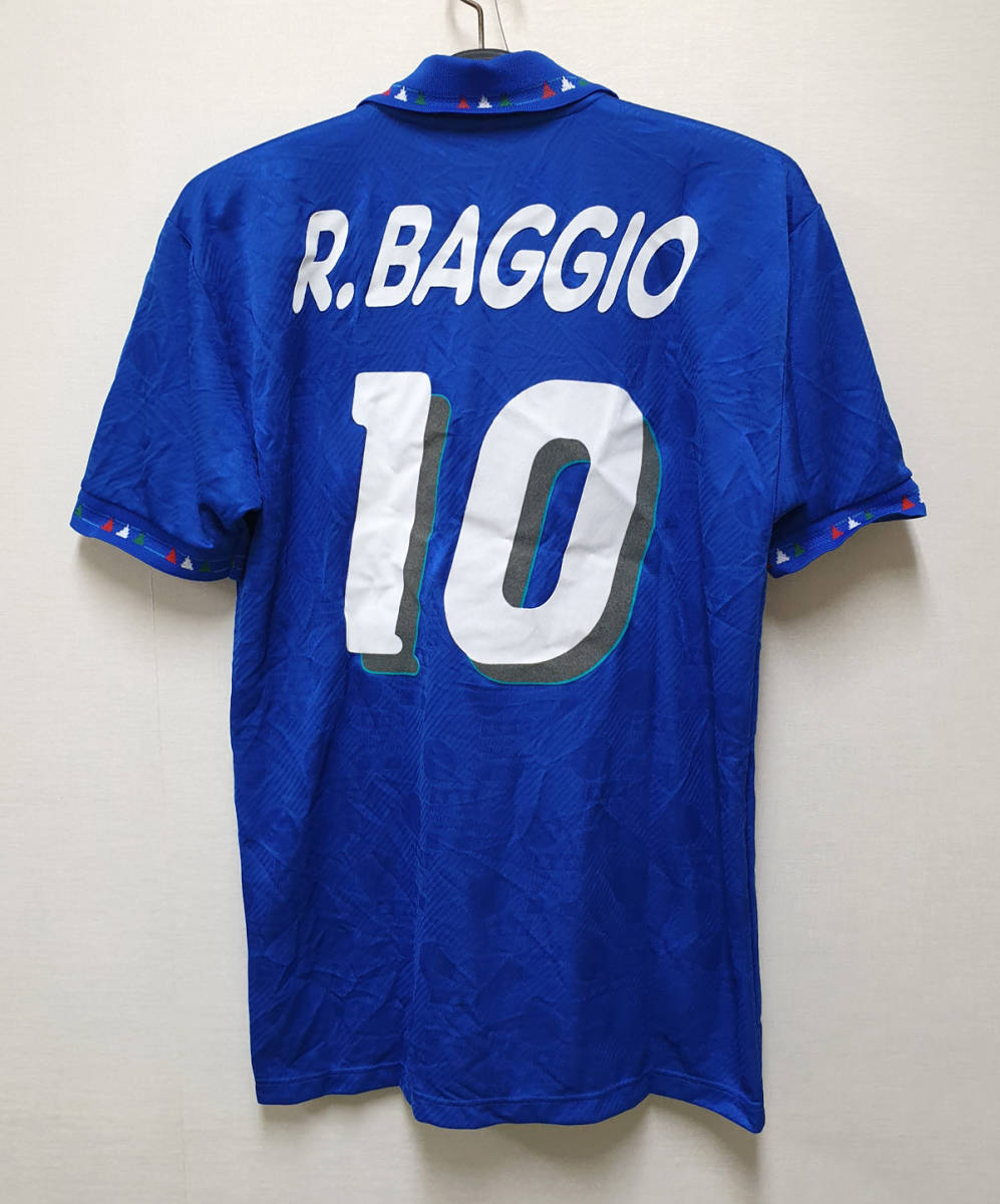 じフォント 94イタリア代表アウェイ バッジョ オフィシャルナンバー+R.BAGGIOネーム まいますの