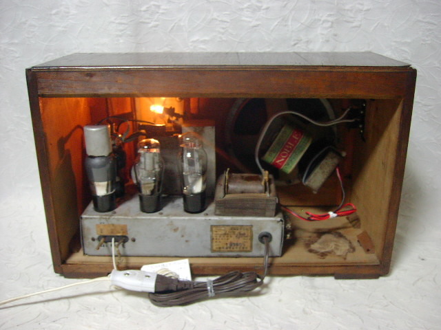  electric culture thing restoration * service being completed working properly goods!!nana Ora ( country .4 number receiver ) made Old vacuum tube radio [2 discount .. .. price ]