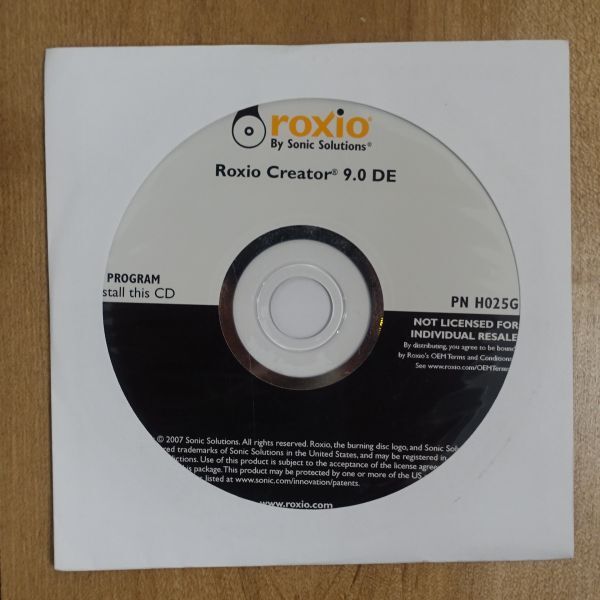 Roxio Creator 9.0 DE PN H025G CD/DVDライティングソフト Roxio Creator 9.0 DE PN H025G CD/DVDライティングソフト