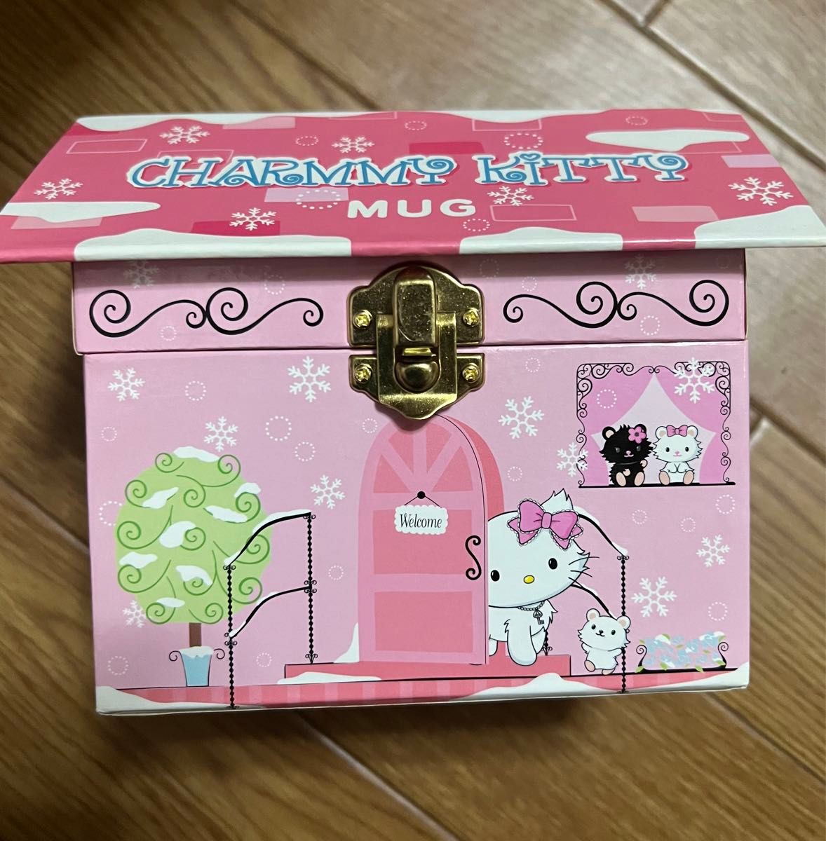 チャーミーキティ マグカップ (箱ケース付き) チャーミーキティ マグカップ お家ケース付き ロッテリア 箱付き