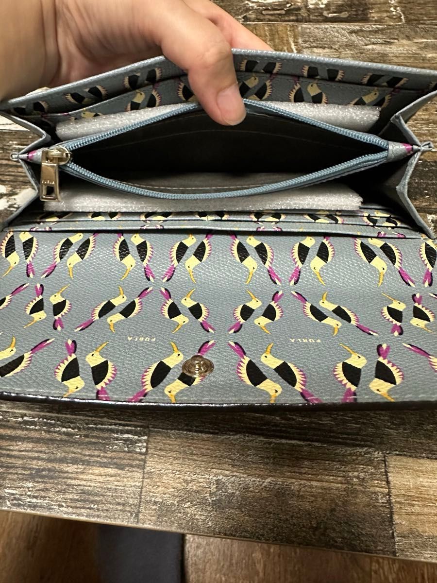 FURLA 長財布 くすみ ブルー 鳥柄|Yahoo!フリマ(旧PayPayフリマ) FURLA 長財布 くすみ ブルー 鳥柄|Yahoo!フリマ(旧PayPayフリマ)