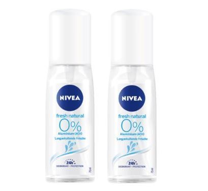 送料込 2本セット NIVEA ニベア デオドラント フレッシュ ナチュラル スプレー 48時間 75ml_画像1