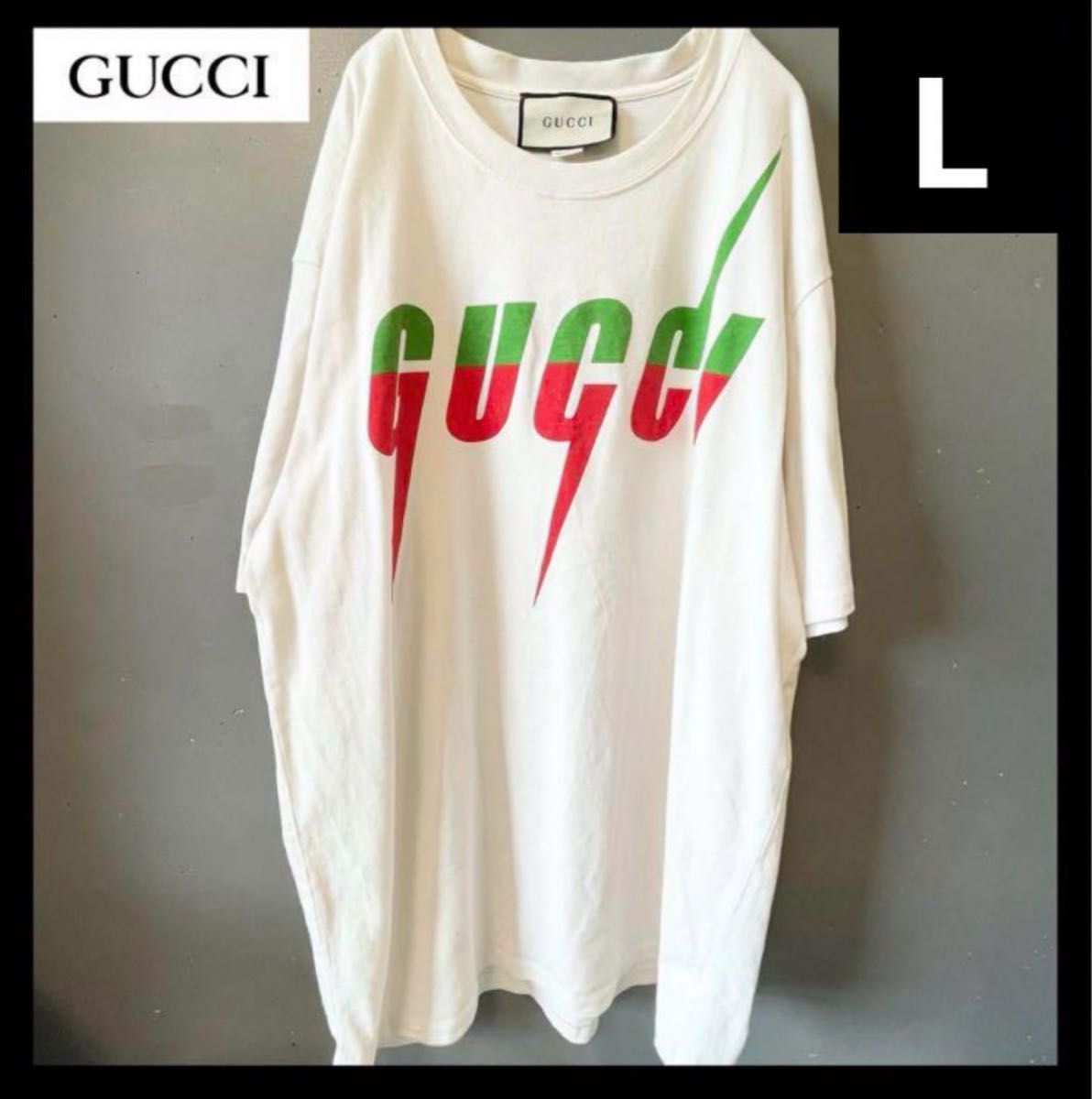 GUCCI】グッチ BTSジミン着用 Tシャツ Lサイズ 白 ロゴ 即日発送 GUCCI】グッチ BTSジミン着用 Tシャツ Lサイズ 白 ロゴ 即日発送