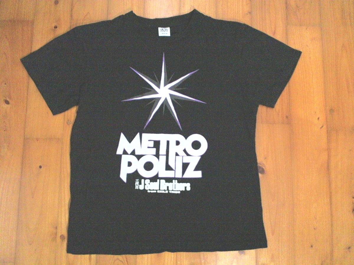 ●☆三代目 J Soul Brothers from EXILE TRIBE★METRO POLIZ★ ツアー半袖Tシャツ 黒 ブラック M_画像1