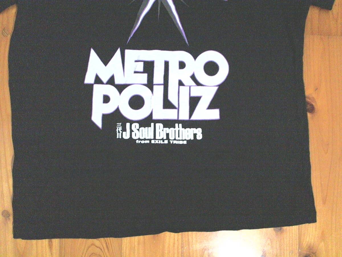 ●☆三代目 J Soul Brothers from EXILE TRIBE★METRO POLIZ★ ツアー半袖Tシャツ 黒 ブラック M_画像3