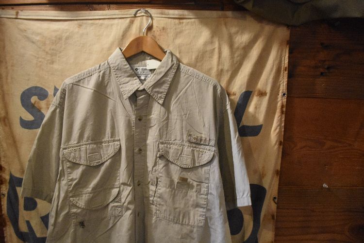 希少稀な グッドスタイル◎90sビンテージColumbiaコロンビアPFG 半袖シャツ