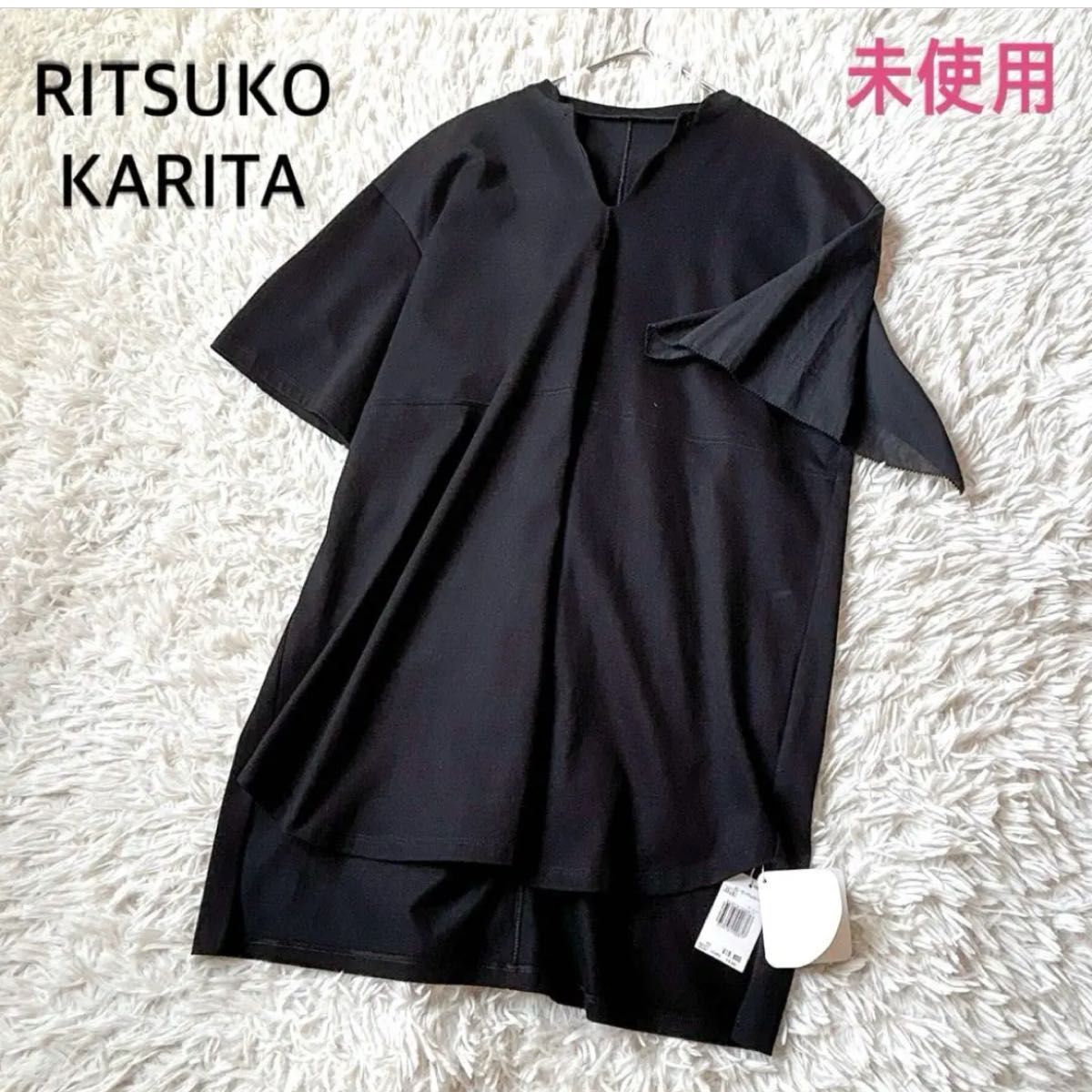 ritsuko karita シアー Tシャツ アシンメトリー リツコカリタ 未使用タグ付き ritsuko karita「羊文学」コラボ シアースリーブ
