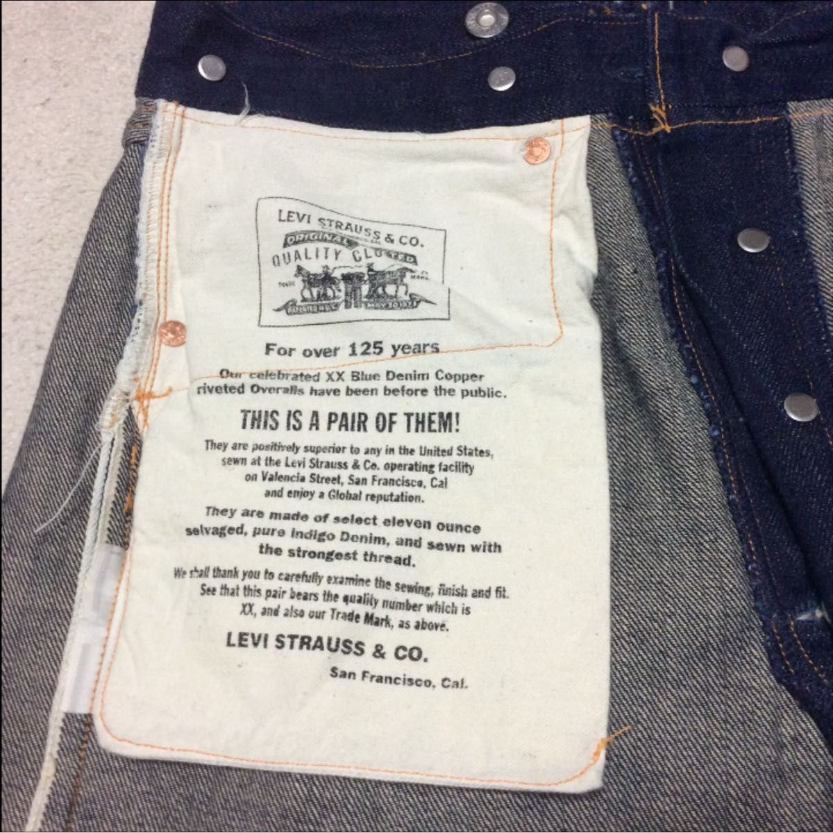 リーバイス 501-XX W32L36 125周年モデル LEVI'S LVC リーバイス 501-XX W32L36 125周年モデル LEVI'S LVC