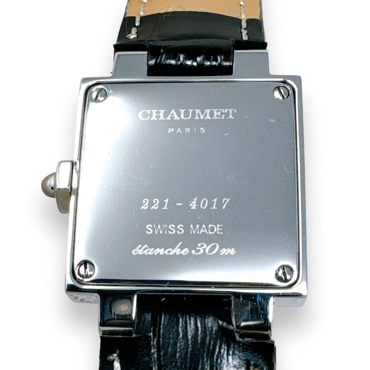 ショーメ CHAUMET スタイルカレ ダイヤ 革ベルト レザー ショーメ CHAUMET スタイルカレ ダイヤ 革ベルト レザー