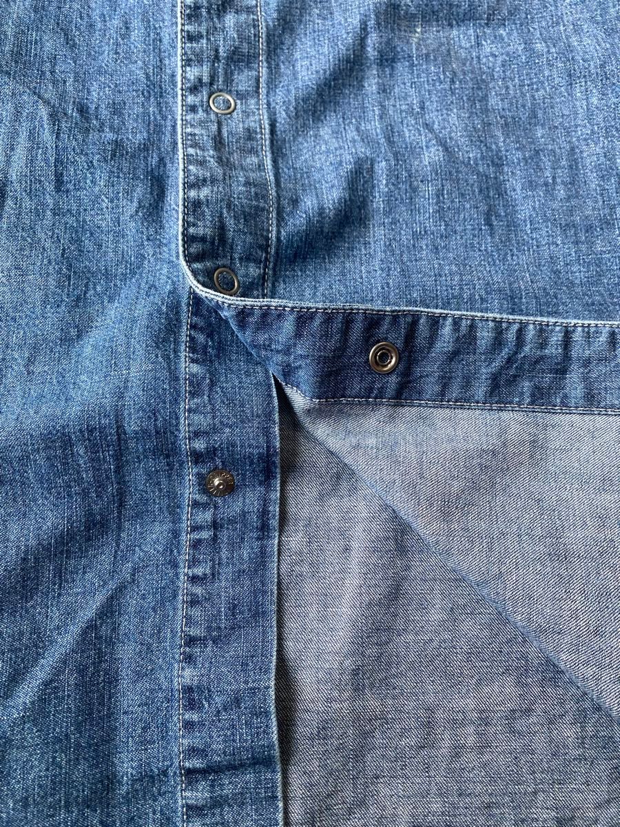 OLD UNIQLO オールド ユニクロ 紺タグ デニム 半袖 シャツ S OLD UNIQLO オールド ユニクロ 紺タグ デニム 半袖 シャツ S