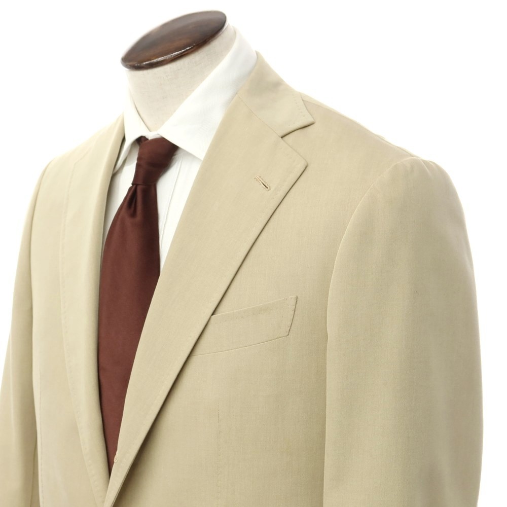 [ used ]ka Stan jiaCASTANGIA cotton wool setup 3. button suit beige [ size 50]