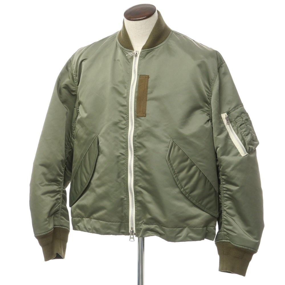 【sacai】スーツ×ナイロンツイルジャケット グリーン サカイ ジャケット 1(Denim x Nylon Twill Jacket | sacai
