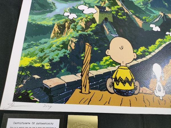 DEATH NYC 限定ポスター スヌーピー チャーリーブラウン 葛飾北斎 世界限定100枚 DEATH NYC アートポスター A18 PEANUTS