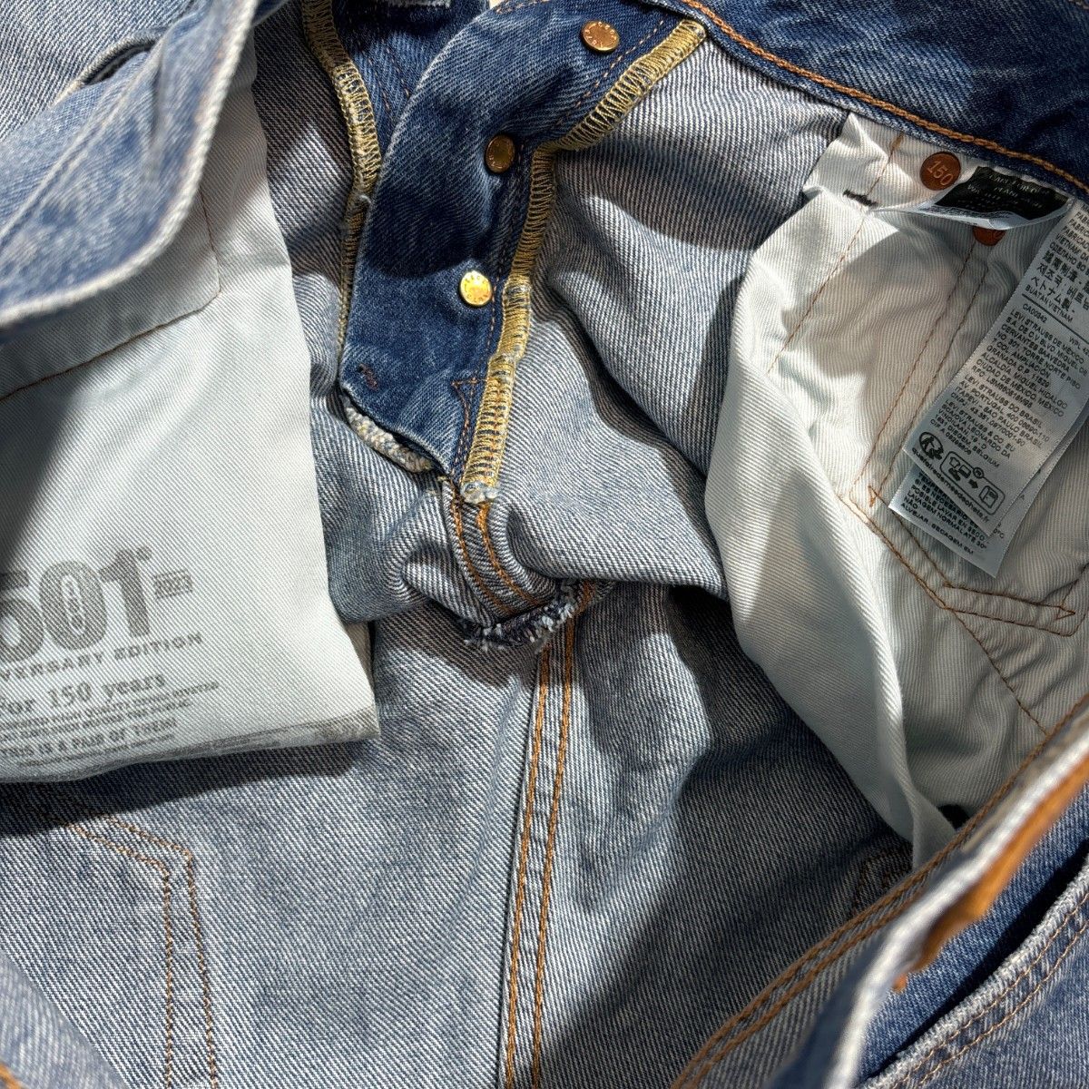LEVI'S リーバイス 501 150周年記念 ダメージジーンズ デニム LEVI'S リーバイス 501 150周年記念 ダメージジーンズ デニム