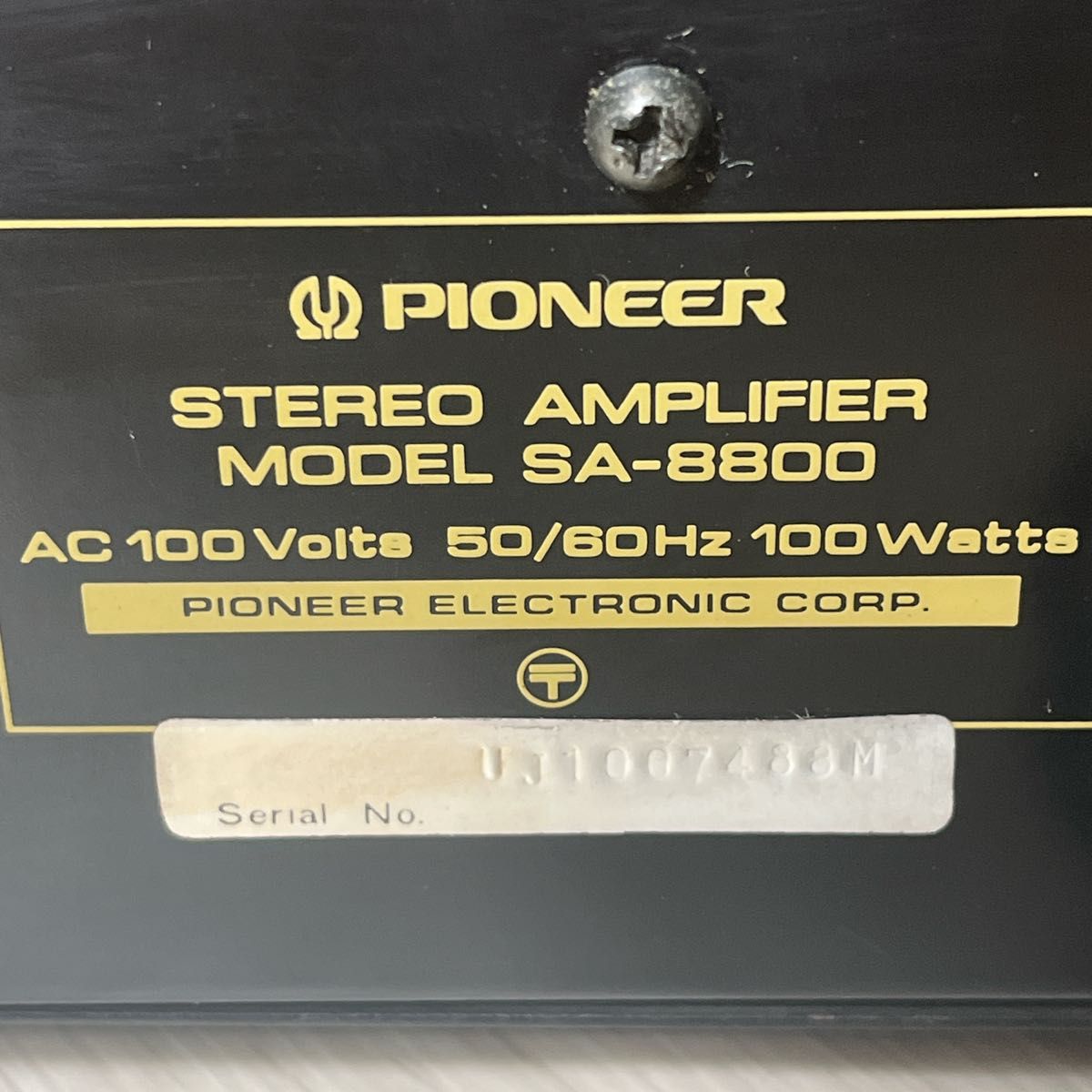 現状品 Pioneer パイオニア ステレオ プリメインアンプ SA-8800 現状品 Pioneer パイオニア ステレオ プリメインアンプ SA-8800