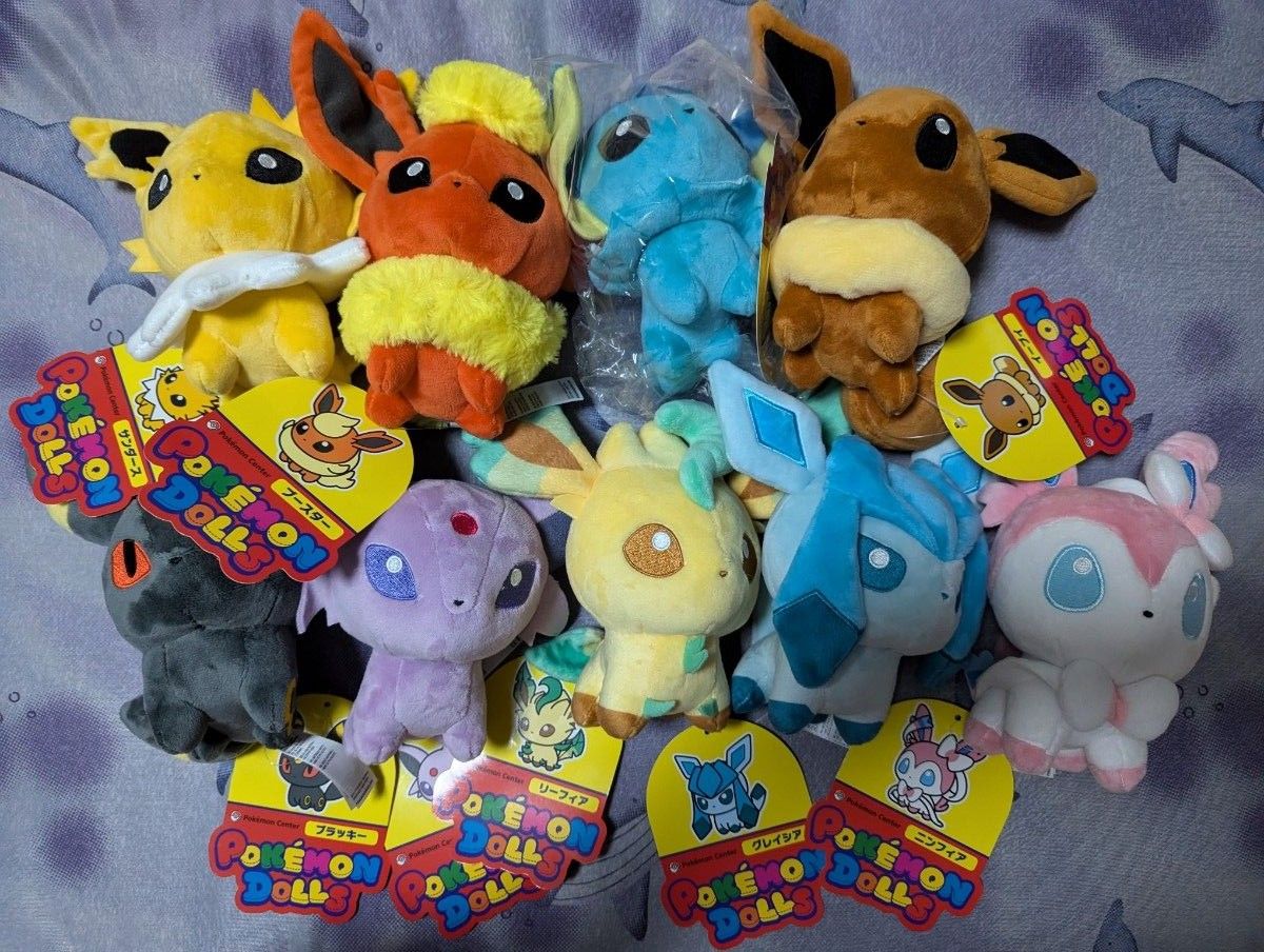 ポケモンドールズ ぬいぐるみ ブイズ 9種セット ブラッキー ポケモンドールズ ぬいぐるみ ブイズ 9種セット ブラッキー