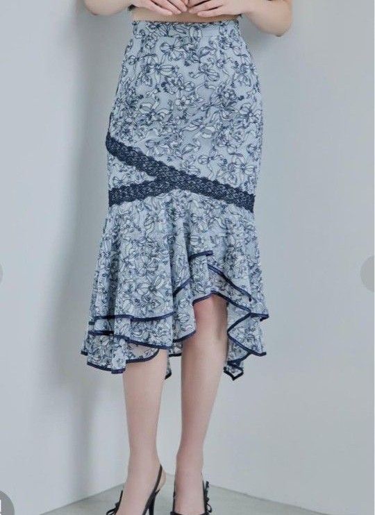 Riuリウ Ribbon lace mermaid skirt スカート レーススカート Riuリウ Ribbon lace mermaid skirt スカート レーススカート