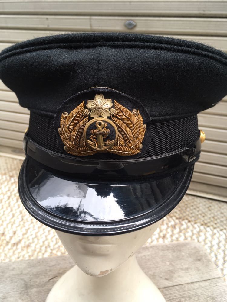 代購代標第一品牌 樂淘letao 旧日本軍海軍士官用用軍帽 高級複製品 士官用軍帽前章は実物使用
