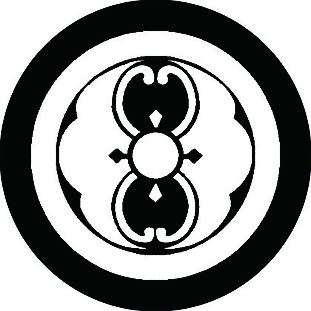 家紋シール 丸に花蕨紋 布タイプ 直徑40mm 6枚セット NS4-0473