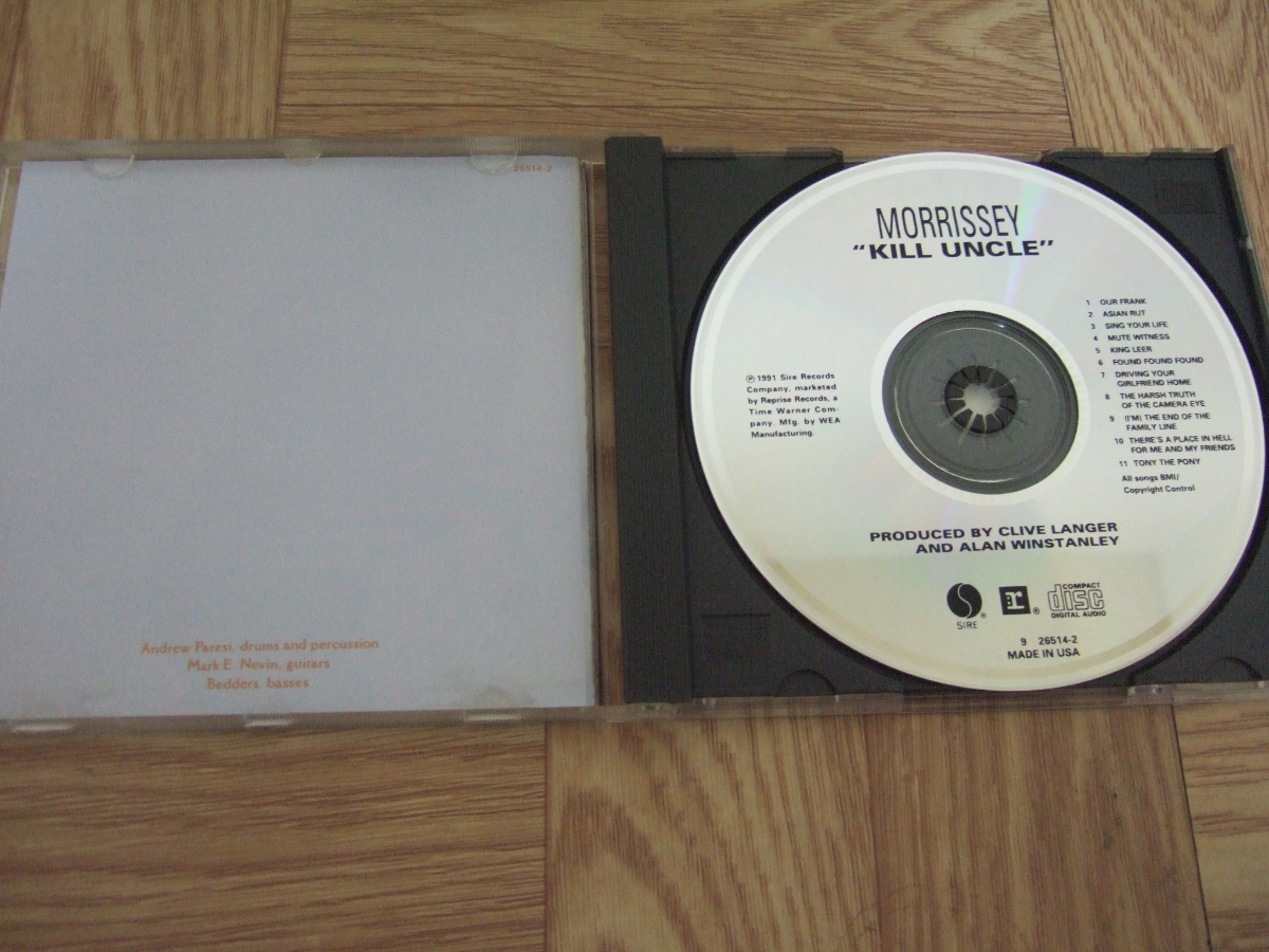 【CD】モリッシー　MORRISSEY / KILL UNCLE [Made in USA]