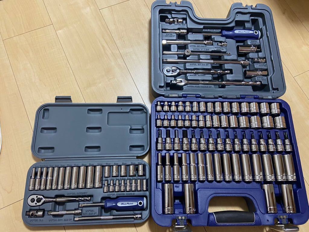 スナップオンsnap-on ブルーポイント1/4 3/8 工具セット105点 スナップオンsnap-on ブルーポイント1/4 3/8 工具セット105点