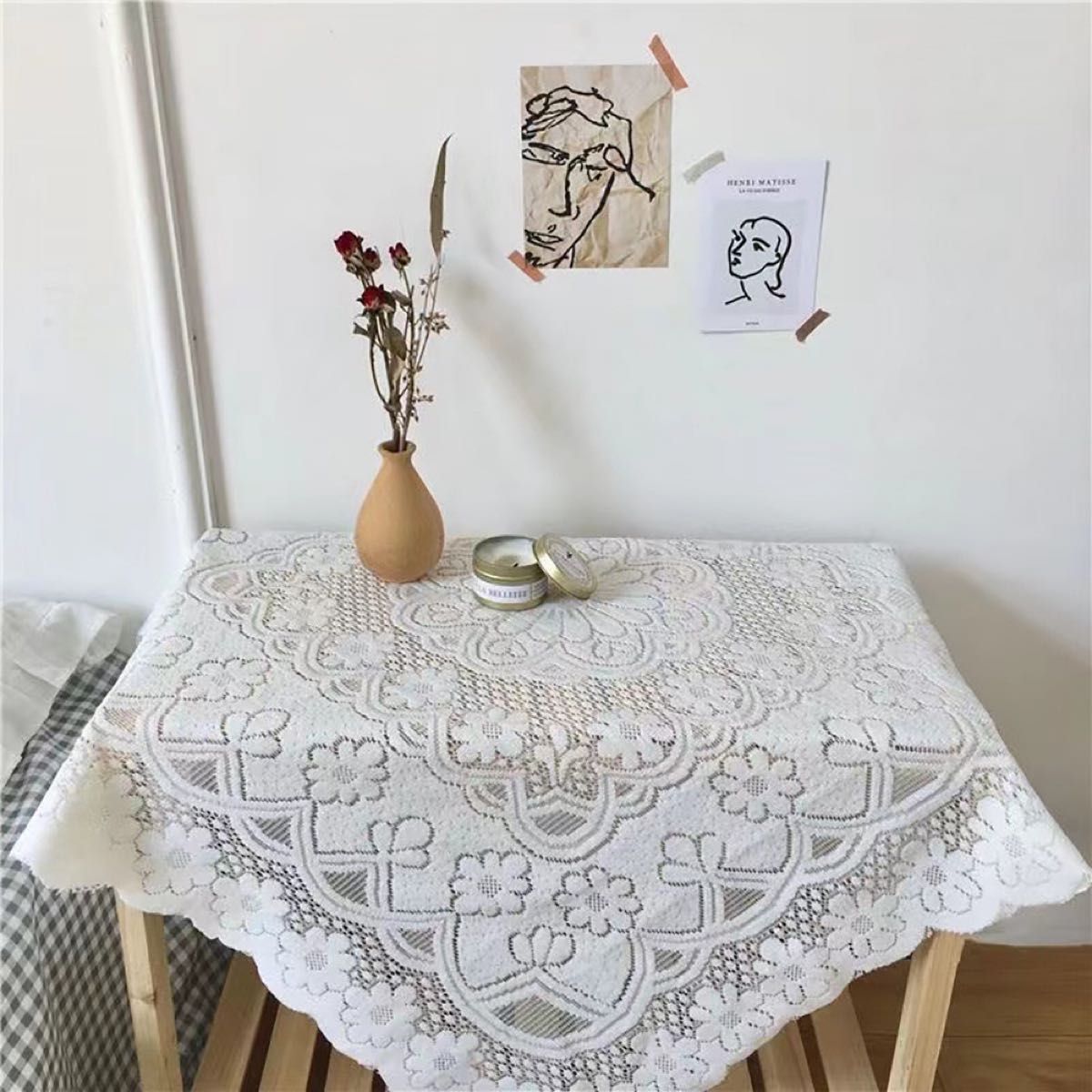 マルチクロス レース テーブルクロス 90×90cm 正方形 フラワー マルチクロス レース テーブルクロス 90×90cm 正方形 フラワー
