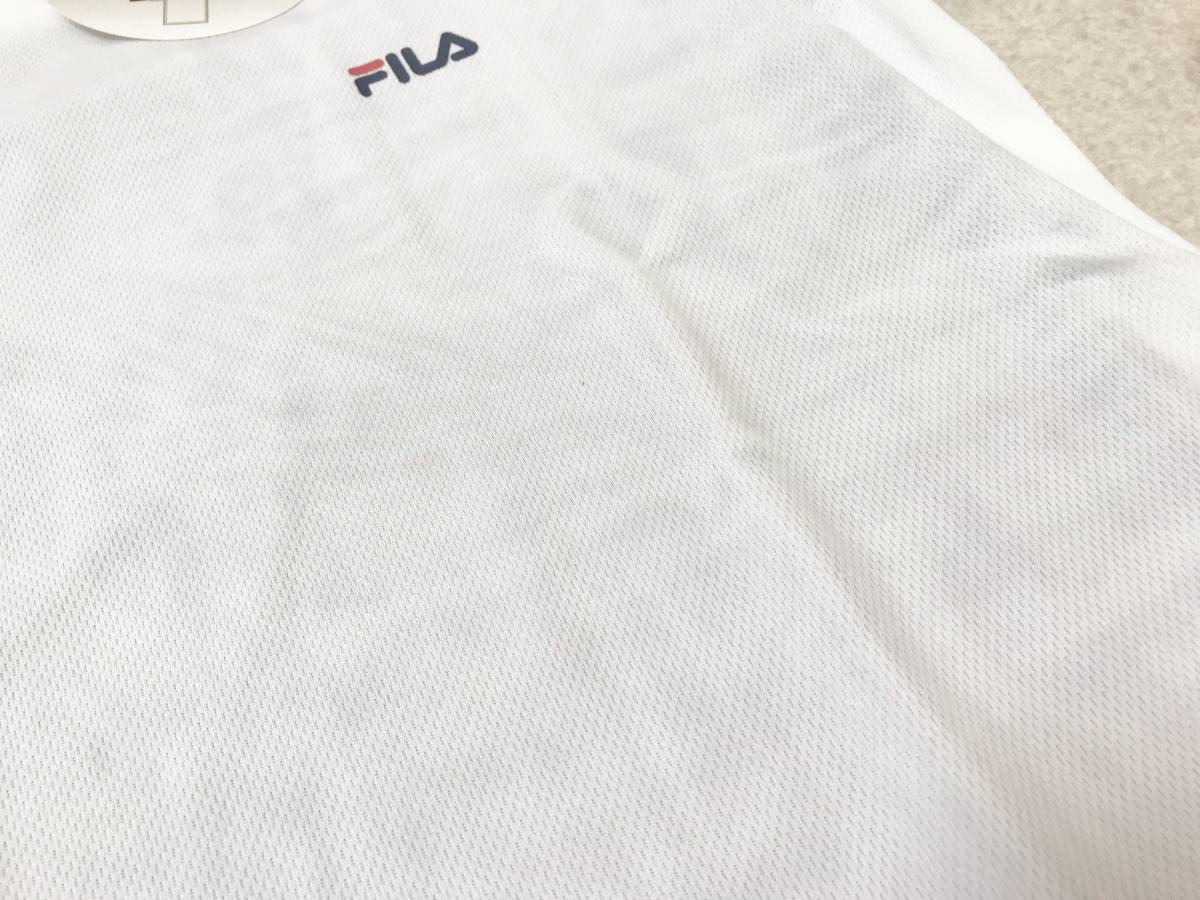 メンズMサイズ：フィラ【FILA】長袖インナー付き・UVウエア/重ね着*メッシュ半袖シャツ　訳あり・B品_画像6