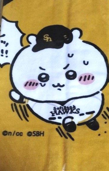 ちいかわ ホークス フェイスタオル うさぎ 野球 福岡
